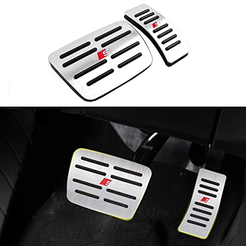 Product Cover Moonlinks for Audi Pedal Covers, Gas Brake Pedal Anti-Slip Aluminium Alloy Metal Pedal Cover（Fits Audi 2012-2018 A4 A5 A6 A7 A8 Q5 SQ5 /Porsche Macan 2015-2019）