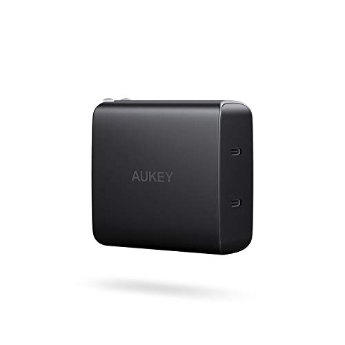 Product Cover AUKEY USB C Charger with Dual 18W Power Delivery 3.0 Ports, 36W Wall Charger Compatible iPhone Xs/XS Max/XR, Samsung Galaxy S9+ and More