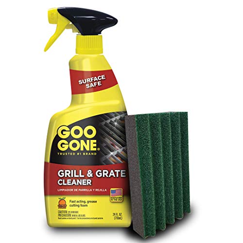 Product Cover Goo Gone Grill Cleaner and Pad - Cleans Barbecue Grates and Racks - 24 Ounce