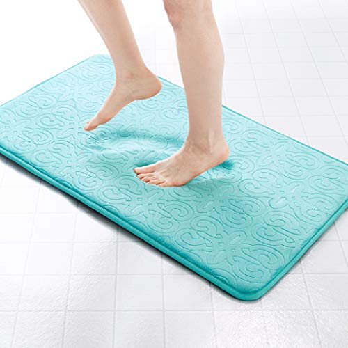 Product Cover Genteele High Density Memory Foam Luxury Bathroom Rug Mat Embossed Bath Mat Carpet (20
