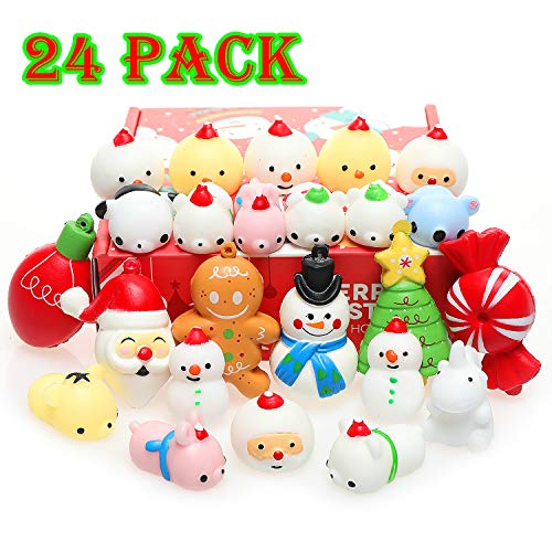 Product Cover Nobasco Squishies, Mochi Squishy Toys - Christmas Kawaii Cat Squishys Slow Rising Animals - Party Favors, Goodie Bag, Birthday Gifts, Mini Squishies Stress Reliever Toy Pack