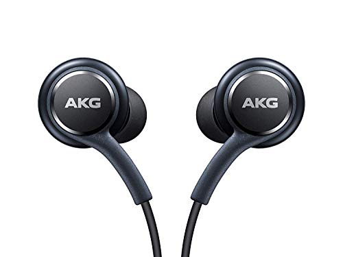 Product Cover OEM Stereo Headphones with in-line Remote & Microphone for Samsung Galaxy S8, S8 Plus S9, S9 Plus Note 8 Note 9 [Grey] Bulk Packaging