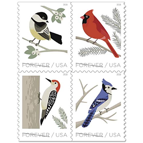 Product Cover Birds in Winter 2018 Forever Stamps by USPS (3 Booklets of 20)