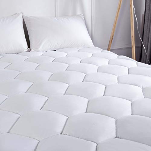 Product Cover Charm heart Mattress Pad Queen Size-Overfilled Cotton Cover with Stretches 18