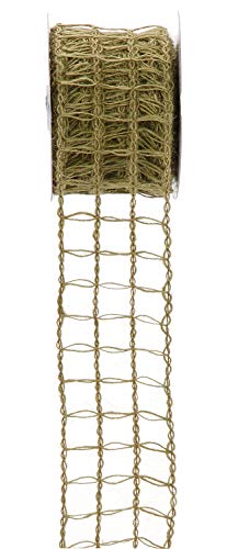 Product Cover Darice 2914-085 Window Pane Jute 2.5 inches x 25 feet Ribbon, Natural