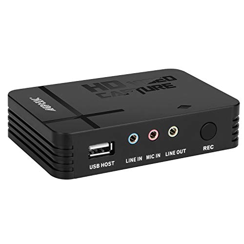 Product Cover 1080P Game Video Capture Card with HDMI and YpbPr Input, Mic-in Video Recorder Compatible with Xbox 360/One/ PS3 /PS4 etc