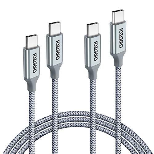Product Cover CHOETECH USB C to USB C Cable, 2 Pack 100W USB Type C Braided Fast Charging Cable (20V 5A 6ft) Compatible with Galaxy Note10/Note10 Plus, MacBook Pro 2019 2018 2017, Retina MacBook Air, iPad Pro 2018