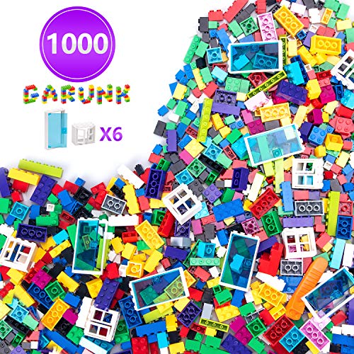 Product Cover GARUNK Building Bricks 1000 Pieces Set, 1000 Pieces Classic Building Blocks in 11 Colors with Windows and Doors Compatible with All Major Brands for Ages 3 4 5 6 7 8 9 10 Year Old Boys & Girls