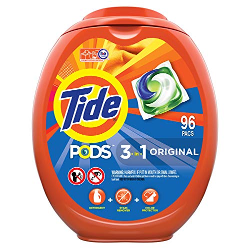 Product Cover Tide PODS Laundry Detergent Liquid Pacs, Original Scent, HE Compatible, 96 Count (Packaging May Vary)