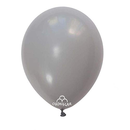 Product Cover 30 Count Latex Balloons Baby Shower, Birthday Party, Wedding Decoration(Grey&Burgundy&Navy Blue) (Grey, 12 inch)