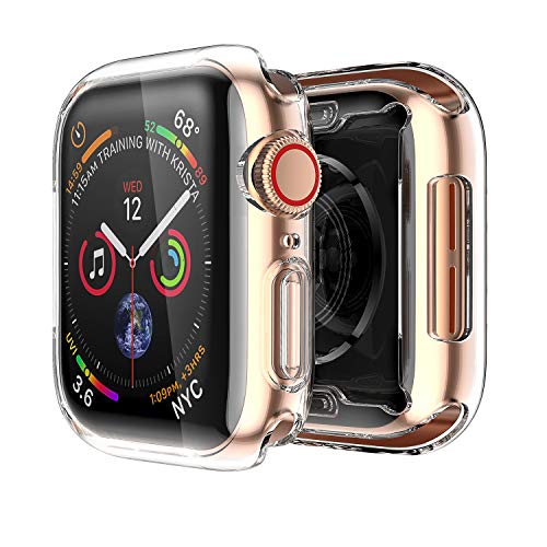 Product Cover Smiling Case for Apple Watch Series 4 & Series 5 with Built in TPU Screen Protector 40mm - All Around Protective Case for Apple watch Series 5/4 40mm (clear)