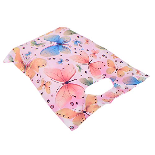 Product Cover NUOMI Butterfly Plastic Merchandise Bags with Die Cut Handle 100 Pcs Glossy Retail Bags for Shopping, Gifts Wrapping, Goodies, Party Favors, Birthdays