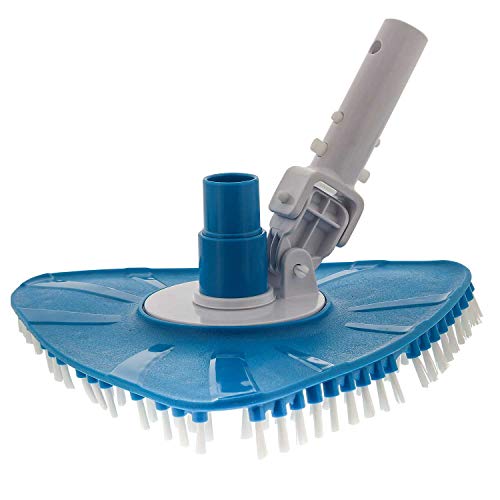 Product Cover U.S. Pool Supply Flexible Triangular Pool Vacuum Head with Swivel Connection and Multi-Directional Fishtail EZ Clip Handle - Connects to Standard 1-1/2