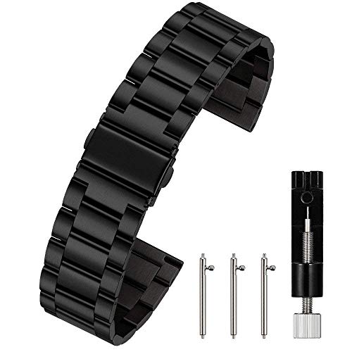 Product Cover Berfine Quick Release Watch Strap,16mm 18mm 20mm 22mm 24mm Premium Solid Stainless Steel Watch Band Replacement
