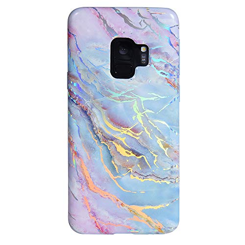 Product Cover Velvet Caviar Compatible with Samsung Galaxy S9 Case Marble for Women Girls - Cute Protective Phone Cases [Drop Test Certified Cover] (Holographic Pink Blue)