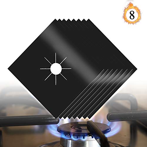 Product Cover FADAZAI Gas Stove Burner Covers Gas Range Protectors 8 Pack Reusable Non-Stick Dishwasher Safe Easy Cleaning FDA Approved 10.6