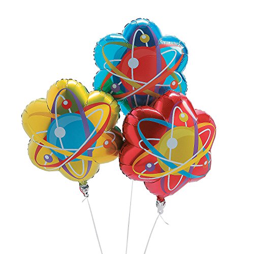 Product Cover Fun Express Science Party Mylar Balloons | 3-Pack | Great for Party Decorations, Holiday Celebrations, and Science-ThemedOccasions