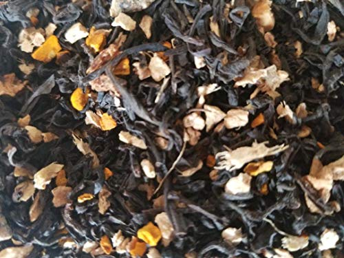Product Cover Anti-inflammatory Organic Black Tea; blend of Turmeric, Ginger, Lemon Peel, Cardamom. LOOSE WHOLE LEAF. APPROXIMATELY 30 CUPS TEA PER BAG. ALL INGREDIENTS ORGANIC. ENERGIZING TEA.
