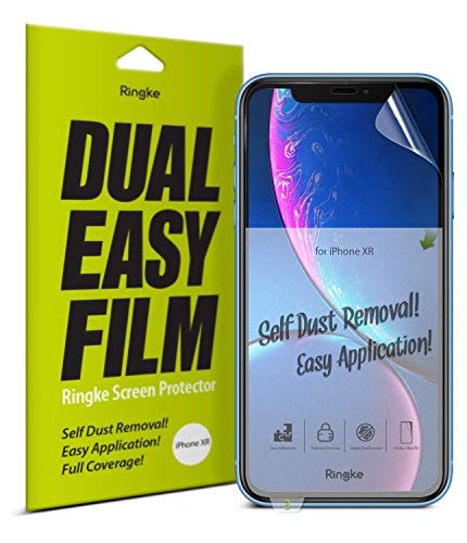 Product Cover Ringke Dual Easy Film (2 Pack) Designed for iPhone XR (2019) Screen Protector and iPhone 11 (2018) Screen Protector