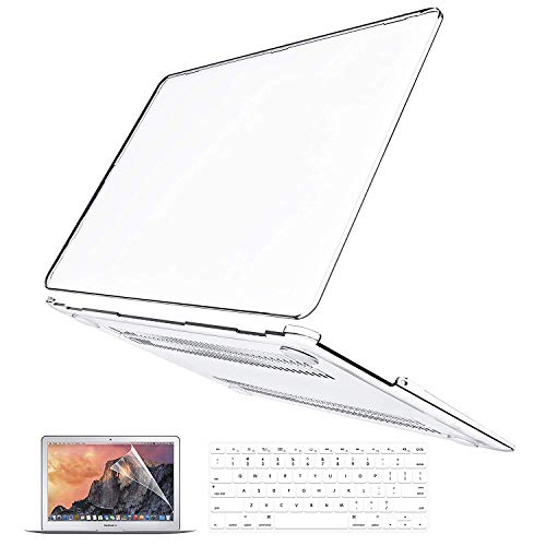 Product Cover B BELK MacBook Air 13 Inch Case 2019 2018 Release A1932, 3 in 1 Ultra-Slim Crystal Clear Plastic Hard Shell Cover Case with Keyboard Cover & Screen Protector for Mac Air 13.3 with Retina & Touch ID