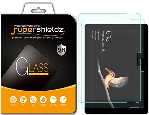 Product Cover (2 Pack) Supershieldz for Microsoft Surface Go Screen Protector, (Tempered Glass) 0.33mm, Anti Scratch, Bubble Free