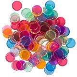 Product Cover Plastic Magnetic Bingo Chips - Metal Edge - Assorted - 300 pcs (Blue, Green, Orange, Pink, Red, Purple) - 3/4