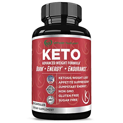 Product Cover Keto Weight Loss Diet Pills : Rapid Fat Burner, Metabolism and Energy Ketosis Diet Pills for Men and Women - All Natural Gluten/Sugar Free Supplements with Raspberry Ketones - 60 Veggie Capsules