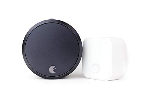 Product Cover August Smart Lock Pro + Connect, 3rd gen technology - Dark Gray, Compatible with Alexa (Renewed)