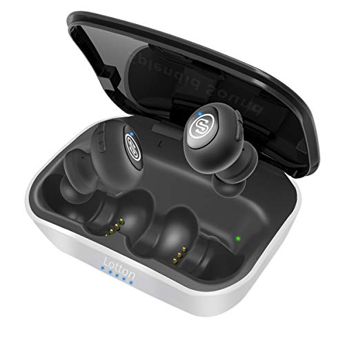 Product Cover iQute True Wireless Earbuds, Bluetooth 5.0 Running Headphones, 3D Stereo Pro Sound, Extra Bass, Auto Pairing, 72H Play Time with Charging Case, Siri, Built-in Mic iPhone Wireless Headphones