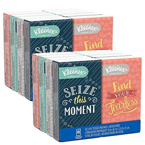 Product Cover Facial Tissues, On-The-Go Small Packs, Travel Size, 10 Tissues per Go Pack, 16 Packs