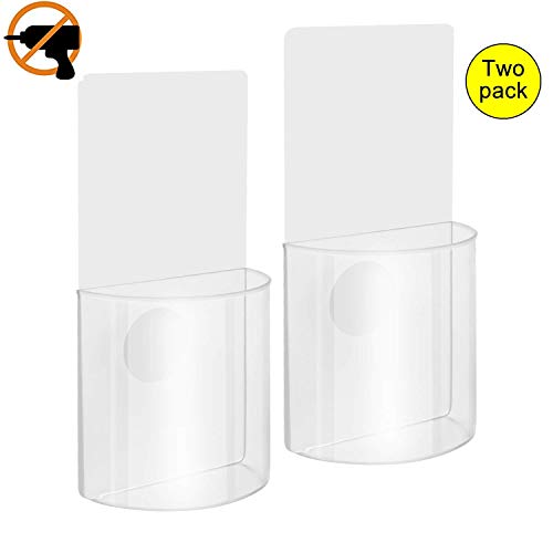 Product Cover Woohot 2 Pack Set Damage-Free Acrylic Wall Mount Organizer Storage Box for Phone Remote Control Holder