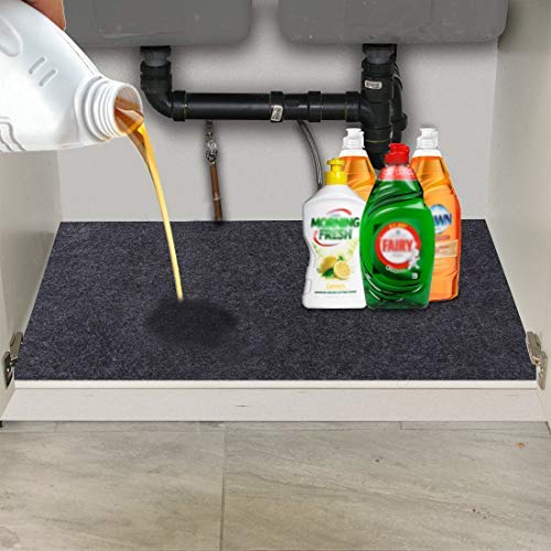Product Cover CONVELIFE Under The Sink Mat,Kitchen Tray Drip,Cabinet,Absorbent Felt Layer Material,Backing Waterproof(36inches x 24inches)