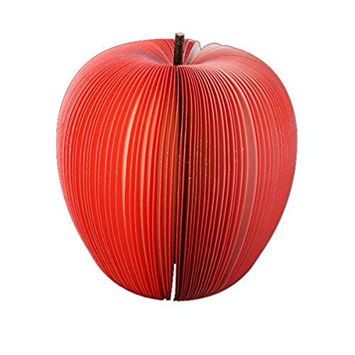 Product Cover Potelin Apple Shape Note Paper 3D Fruit Writing Stationary Portable Memo Notepad Message Scratch Pad Wedding Giftï¼ˆredï¼‰