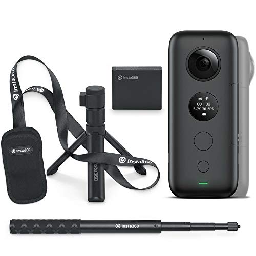 Product Cover Insta360 ONE X All-in-One Bundle: Action Video Camera + Bullet Time Handle + Invisible Selfie Stick - FlowState Stabilization, 360 Degree Action (SD Card Sold Separately), Authorized Dealer