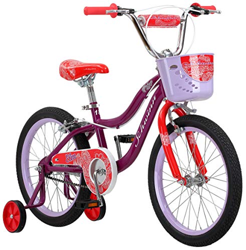 Product Cover Schwinn Elm Girl's Bike, Featuring SmartStart Frame to Fit Your Child's Proportions, 18inches Wheels, Purple