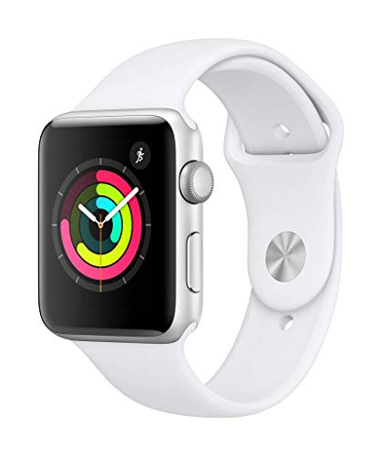 Product Cover Apple Watch Series 3 (GPS, 42mm) - Silver Aluminium Case with White Sport Band