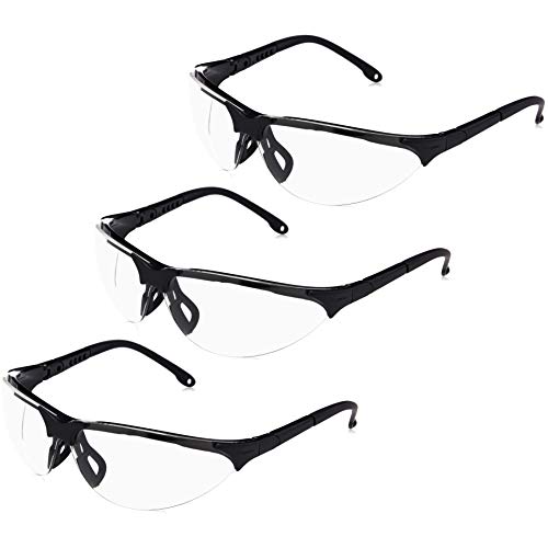 Product Cover AmazonBasics Anti-Fog Shooting Safety Glasses Eye Protection, Clear Lens, 3-Count