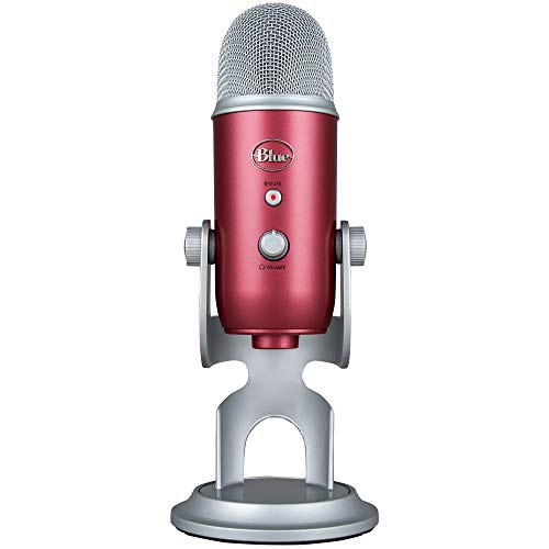 Product Cover Blue Yeti USB Mic for Recording & Streaming On PC & Mac, 3 Condenser Capsules, 4 Pickup patterns, Headphone Output & Volume Control, Mic Gain Control, Adjustable Stand, Plug & Play - Steel Red