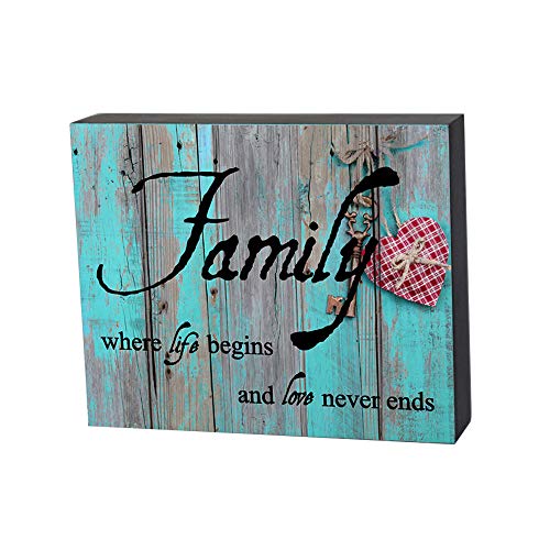 Product Cover Smarten Arts Wall Box Sign for Home Decor-Family, Where Life Begins and Love Never Ends