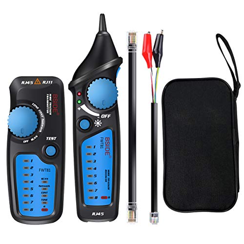 Product Cover Cable Tester, ELEGIANT Wire Tracker RJ11 RJ45 Multifunction Wire Tracker Line Finder for Network Cable Collation, Telephone Line Test, Continuity Checking