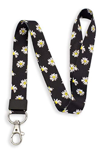 Product Cover SENLLY Daisies Neck Lanyard Strap Premium Quality with Metal Clasp, for Id Badges, Card Holder, Keychain, Cell Mobile Phone, Lightweight Items etc