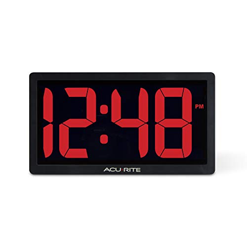 Product Cover AcuRite 75099M 10-inch LED Digital Clock with Auto Dimming Brightness Red