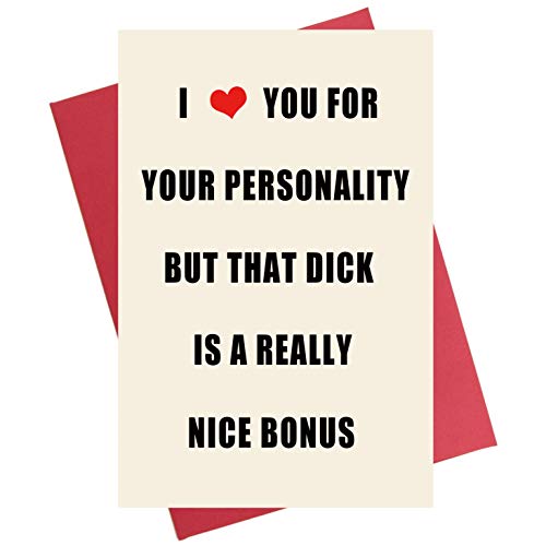 Product Cover Naughty Anniversary Card | Rude Funny Birthday Greeting Card for Boyfriend, Husband, Him, Fiance