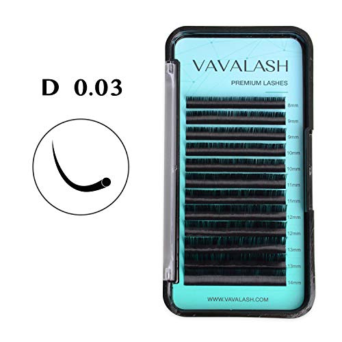 Product Cover Eyelash Extension 0.03 D Curl Mink Eyelash Extensions Individual Lashes Volume Faux Mink Eyelash Extension Supplies For Salon 8-14mm Mixed Tray Silk Eyelashes (D 0.03,8-14 Mixed)