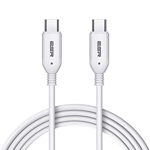 Product Cover ESR USB-C to USB-C 2.0 Cable (6ft), Compatible with The Pro 11/12.9, Galaxy S10/S10+/S10e/Note10/Note10+/S9/S9+, Google Pixel 3/3a XL, Nintendo Switch, and More