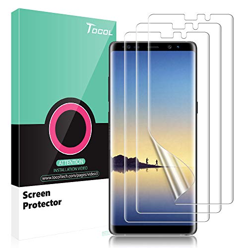Product Cover TOCOL [3 Pack] Screen Protector for Samsung Galaxy Note 8, [Full Coverage] [Bubble-Free] [Case Friendly] [New Vesion] HD Clear Flexible Film