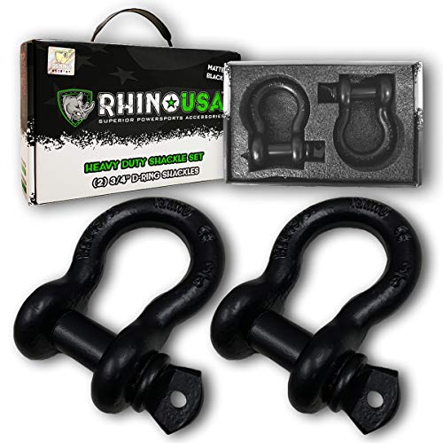 Product Cover Rhino USA D Ring Shackle (2 Pack) 41,850lb Break Strength - 3/4