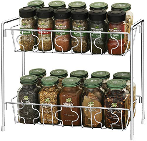 Product Cover SimpleHouseware 2-Tier Kitchen Counter Organizer Spice Rack, Chrome