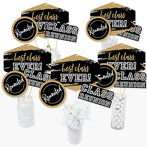 Product Cover Reunited - School Class Reunion Party Centerpiece Sticks - Table Toppers - Set of 15