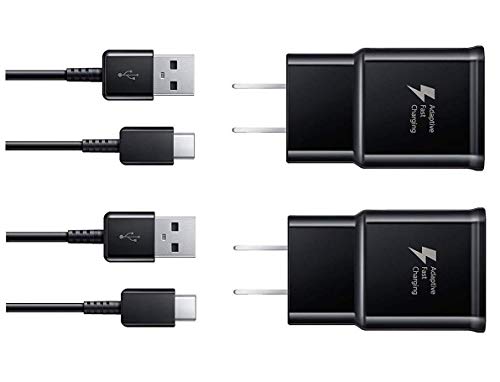 Product Cover Wall Charger Fast Charger-Adaptive Fast Charger Kit for Samsung Galaxy S8/S9/S10 Plus/Note8/9, Recharger Kit Include 2 xCharging Adapter & 2 x Type-C USB Cable, Aolerx